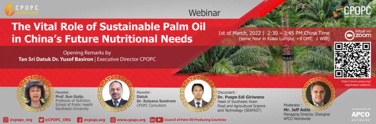 The Vital Role of Sustainable Palm Oil in Chinaï¿½s Future Nutritional Needs