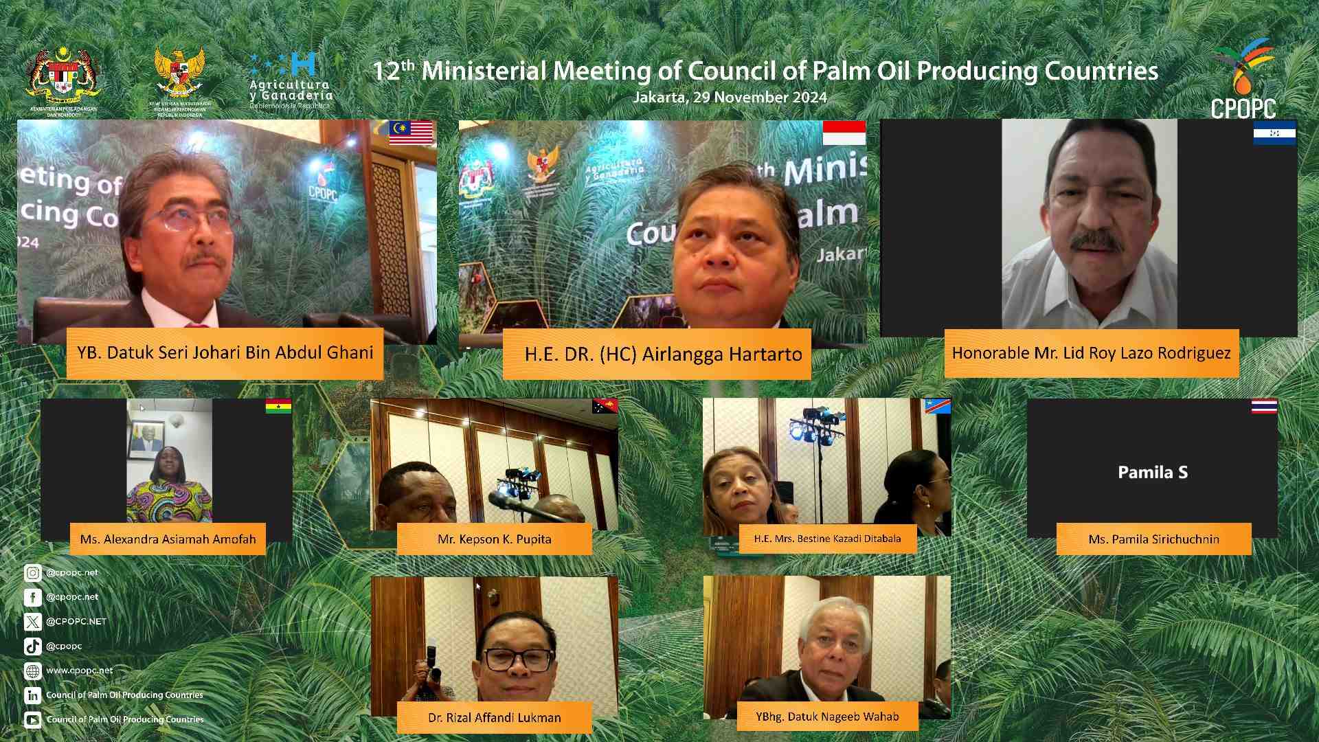 PRESS RELEASE 12th MINISTERIAL MEETING OF CPOPC 29 NOVEMBER 2024
